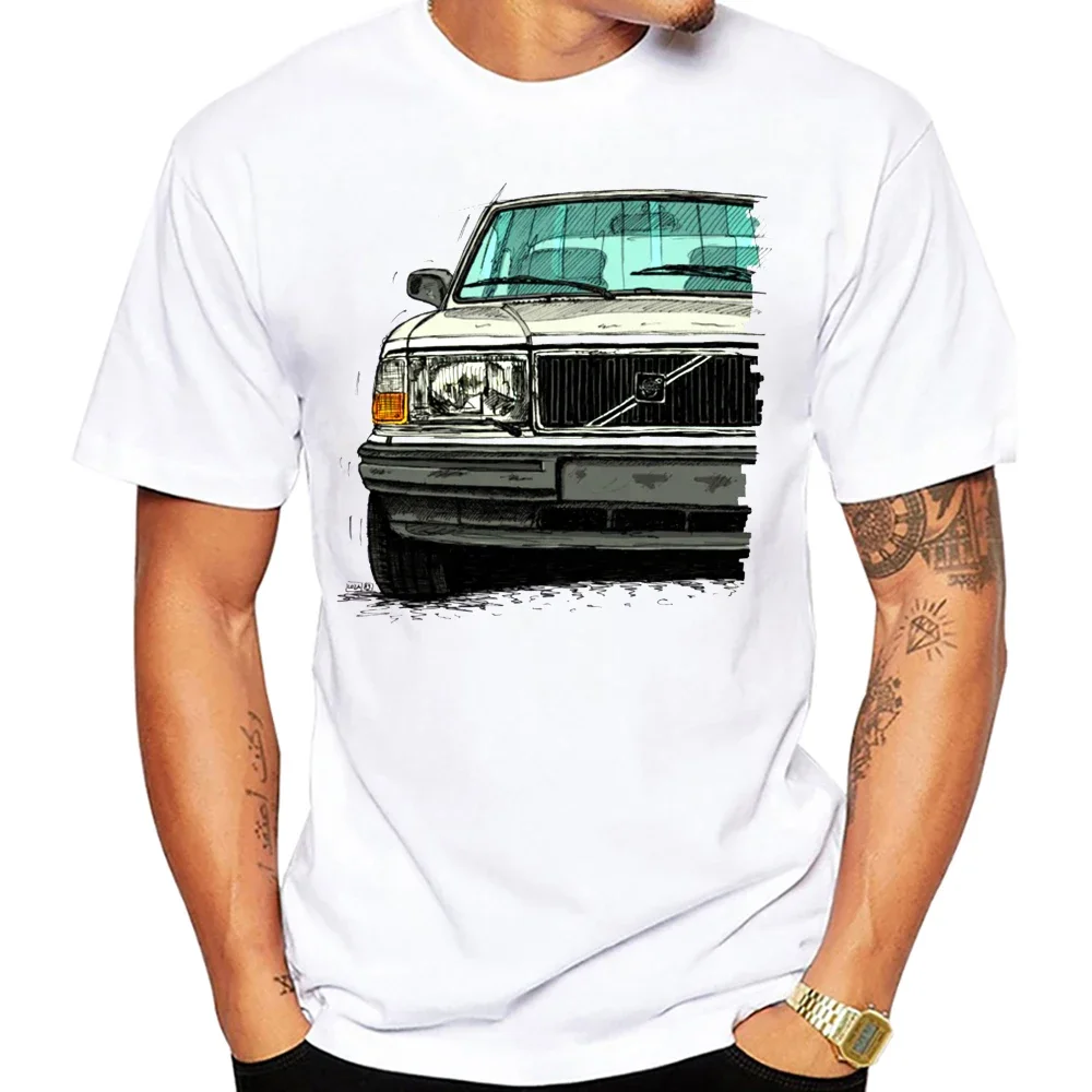 Old Classic Golden Volvoes 240 t-shirt modello anni \'90 estate uomo manica corta Hip Hop Boy magliette Casual Turbo vagons Car White Tees