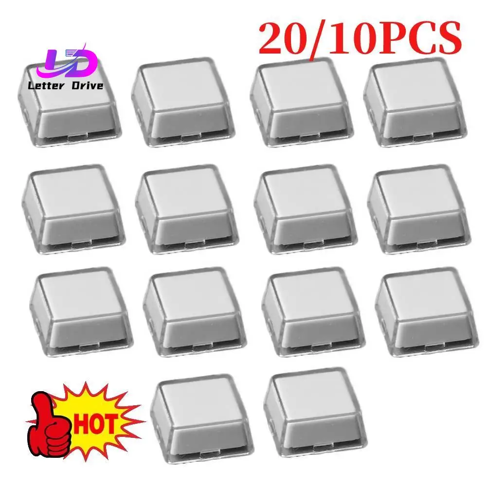 10/20Pcs Transparent Keycaps Double-layer Keycaps Removable Paper Clips Custom MX Switch Relegendable Keycap Shell Protection
