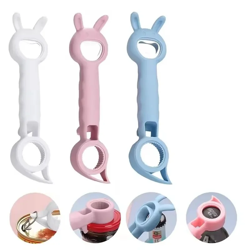 1/2/3Pcs Beer Bottle Opener Multi-Purpose Beverage Jar Can Bottle Opener Plastic Corkscrew Dining Bar Gadgets Kitchen Tool