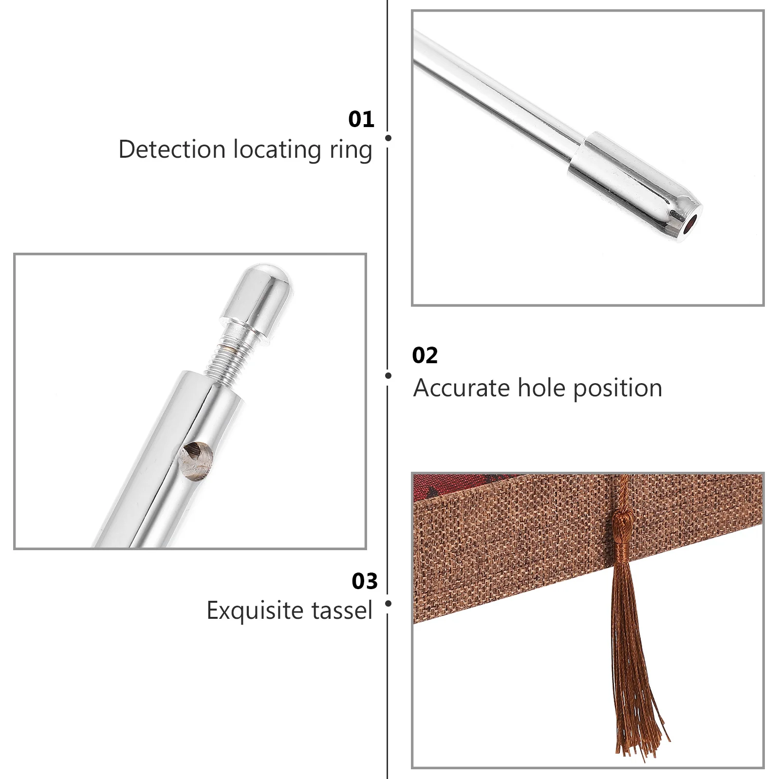 

1 Set Water Vein Dowsing Rod Copper Material Lightweight Detachable For Feng Shui Detection Portable Water Source Finding Tool