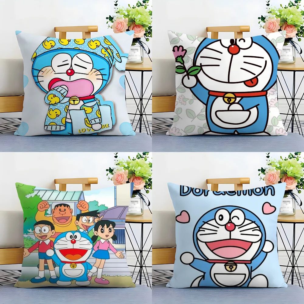 Cute Cartoo Cat D-Doraemons Pillow Case Plush Fabric Soft  Pillowcase Double Sided Print Cushion Cover Household Gifts