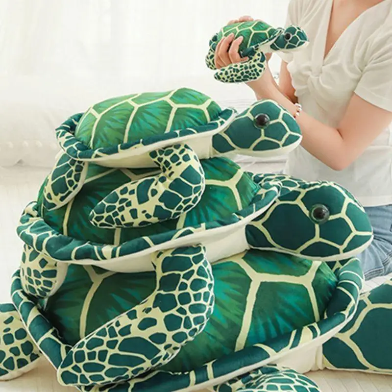 95ae Big Sea per Tartle Plush Tortoise per bambolo cuscino morbido PP in cotone cuscinetto cuscinetto per animali per