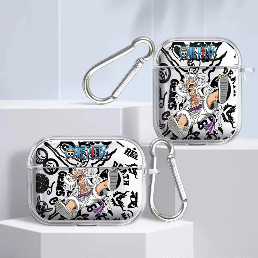 Transparente Kopfhörerhüllen für Airpods Pro3 4 3 Pro Pro2 1 2 O-One P-Pieces Luffy Zoro