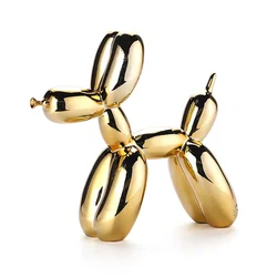 Large size 47cm Creative Chrome Resin Balloon Dog Ornament Home Decor Living Room Decoration Art Crafts Model Nordic Statue
