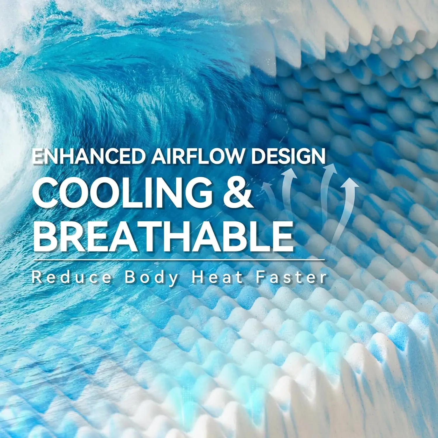 مرتبة علوية من إسفنج الذاكرة مقاس 2 بوصة، وسادة مرتبة ناعمة لتخفيف آلام الظهر، غطاء سرير، CertiPUR-US #3