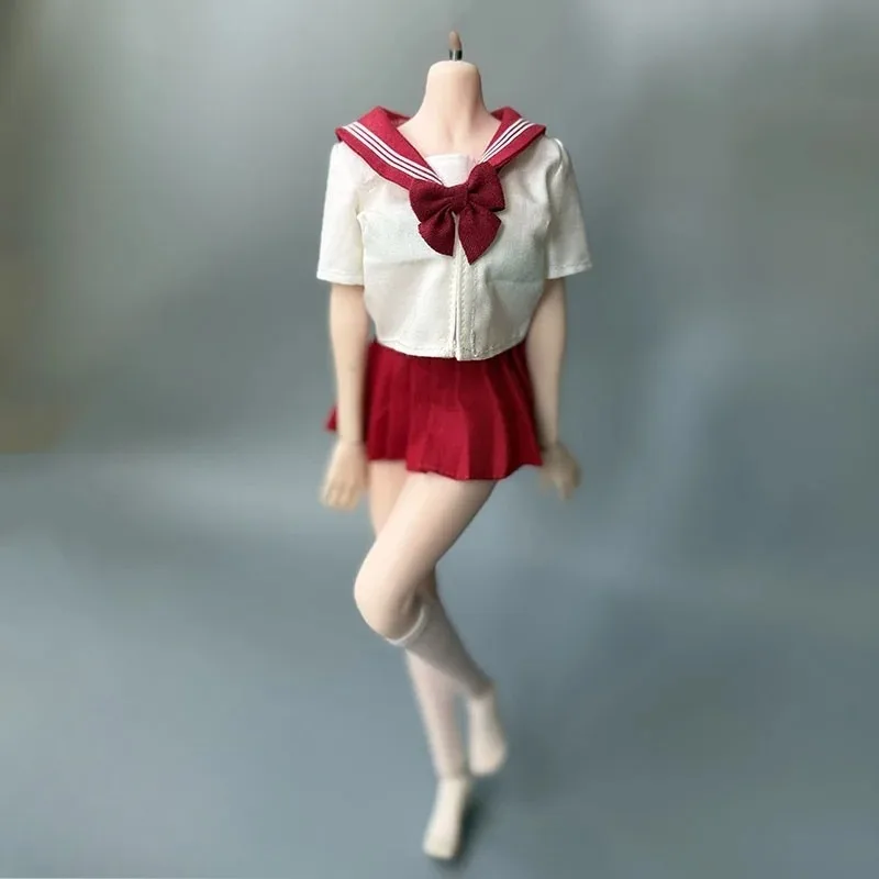 

1/6 Scale Female Soldier School Uniform JK Sailor Pleated Skirt Clothes Model Fit 12in Action Figure Tbl S10D Body Prop Decor