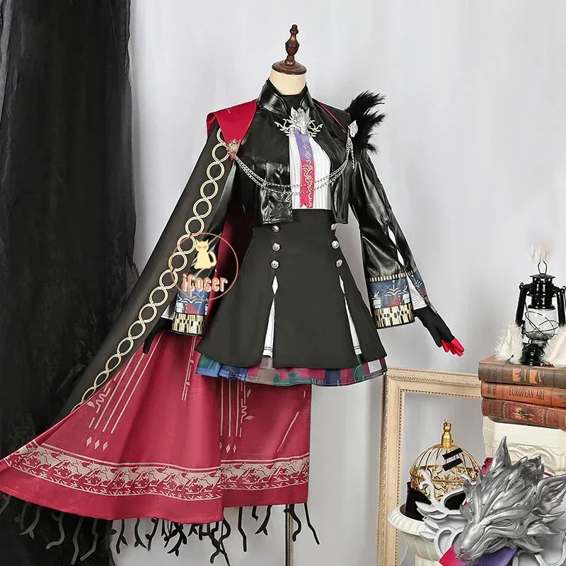 Arknights Lappland The Decadenza Cosplay Costume Wig Dress Uniform Headwear Skirt Game Accessories Halloween Party for Women iCo
