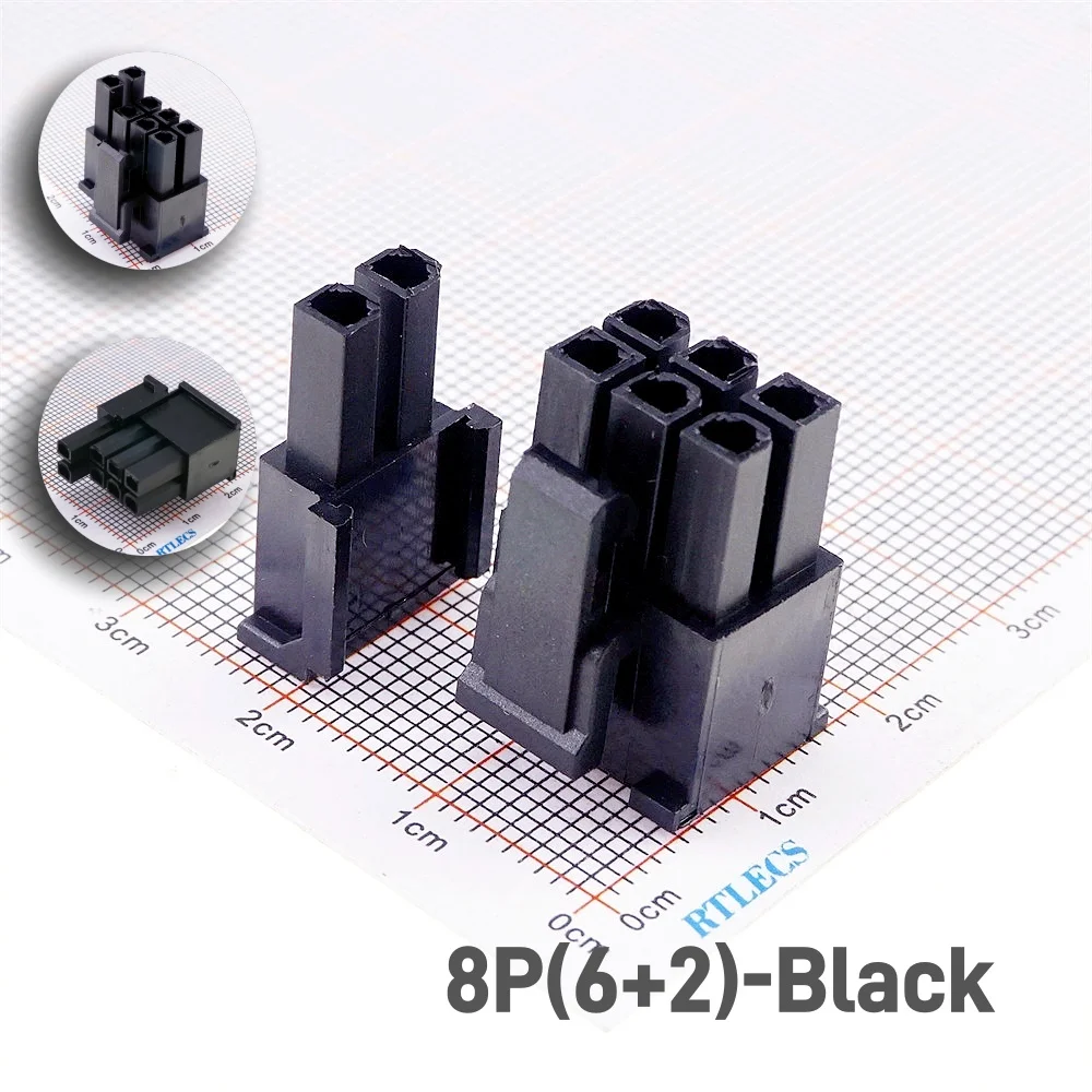 4.20 mm 6+2 PIN 8 Position Receptacle Housing Computer Video Card Graphics Card GPU PCI-E PCIe PCI-Expess Slide Rail connector