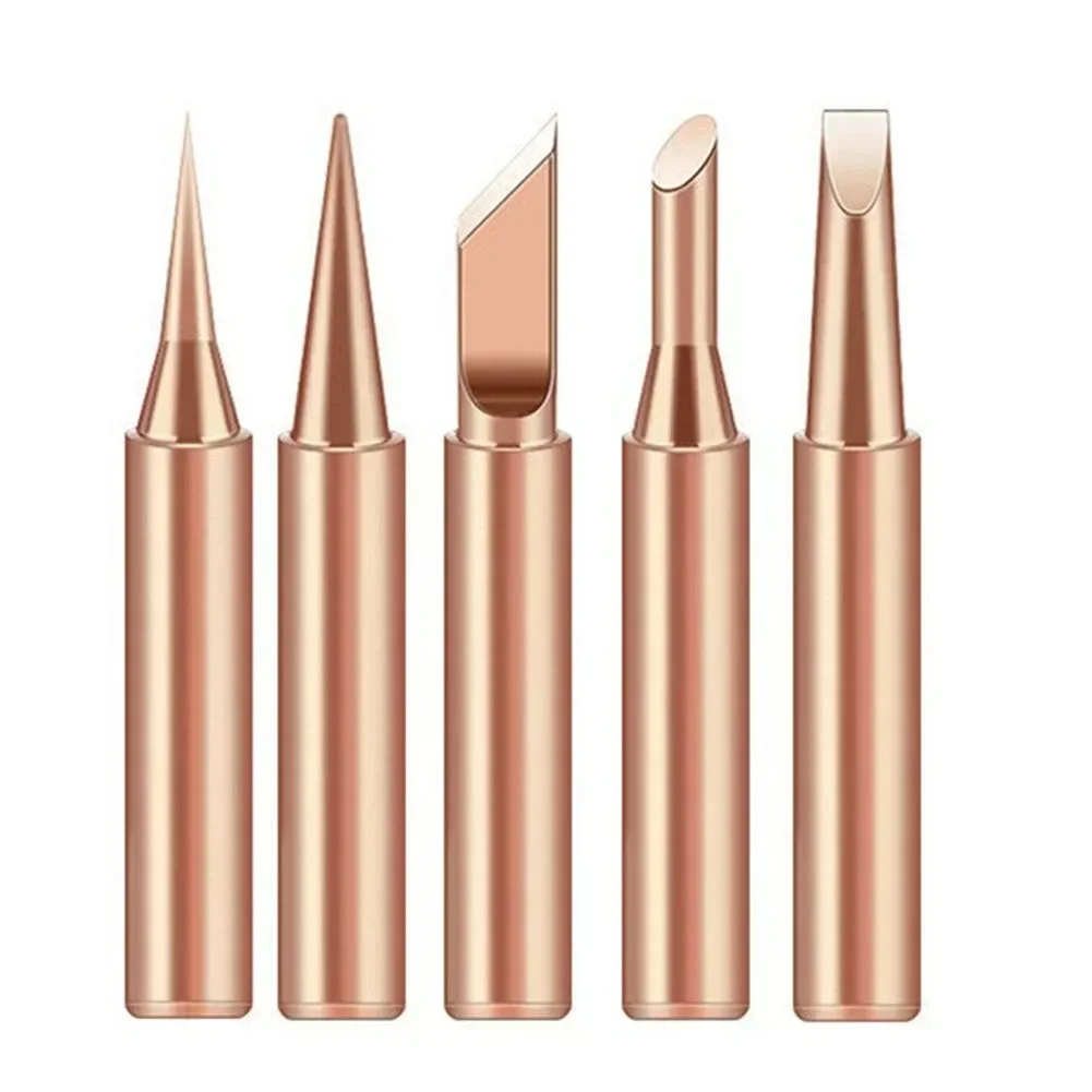 

5pcs Soldering Iron Tip I+B+K+3C+2.4D Electric Soldering Iron Head Copper Welding Head For Soldering Station Welding Equipment