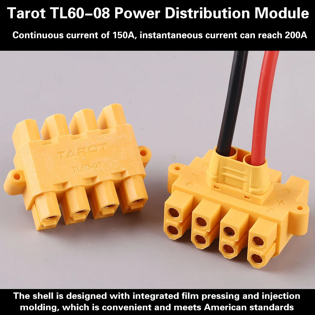 

Tarot TL60-08 Eight Axis Distribution Module Multi Axis Distribution Board High Current XT60 Power Hub