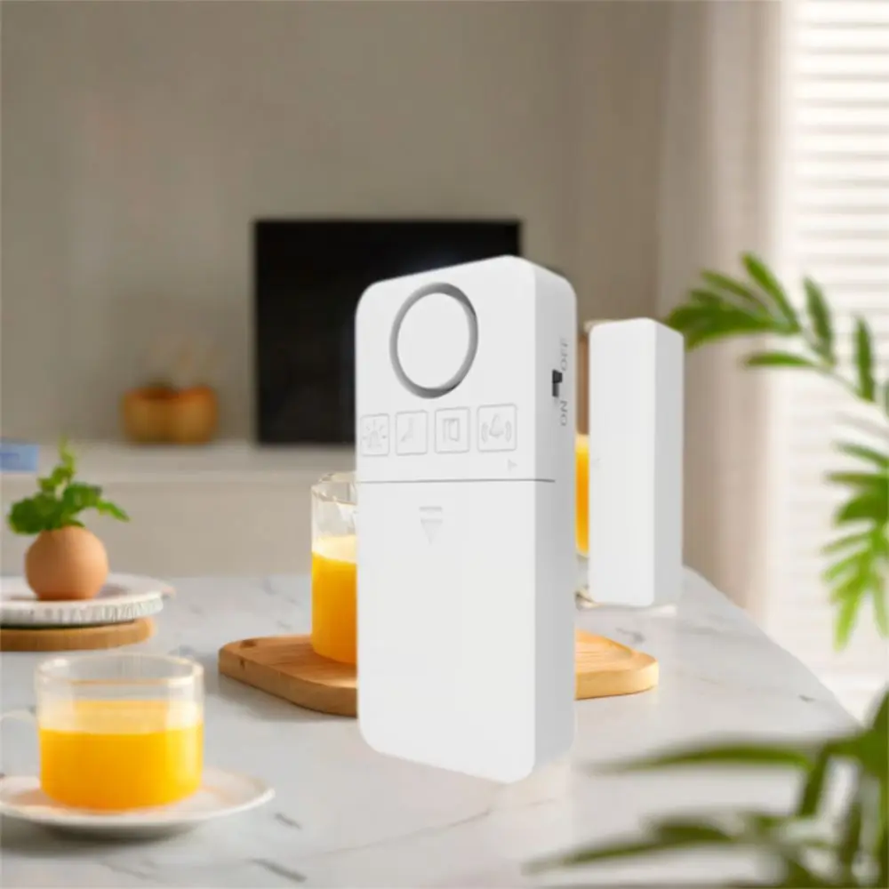 

Модный датчик-сигнализация для дверей и окон, удобная миниатюрная беспроводная домашняя сигнализация, белый многофункциональный датчик открытия двери для спальни