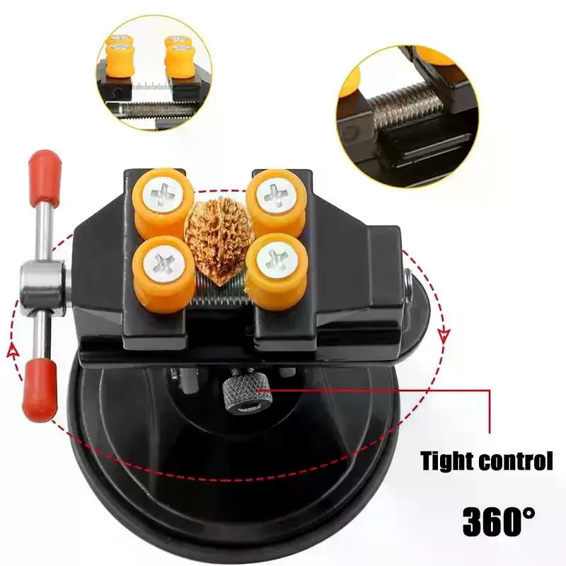 Universal Table Vise Clamp Strong Suction Cup 360° Adjustable for DIY Carving Sculpture Craft Jewelry Processing