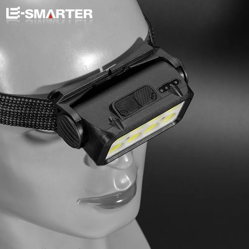 USB Rechargeable Headlamp Portable LED Headlight Built in Battery Torch Portable Working Light Fishing Camping Head Light