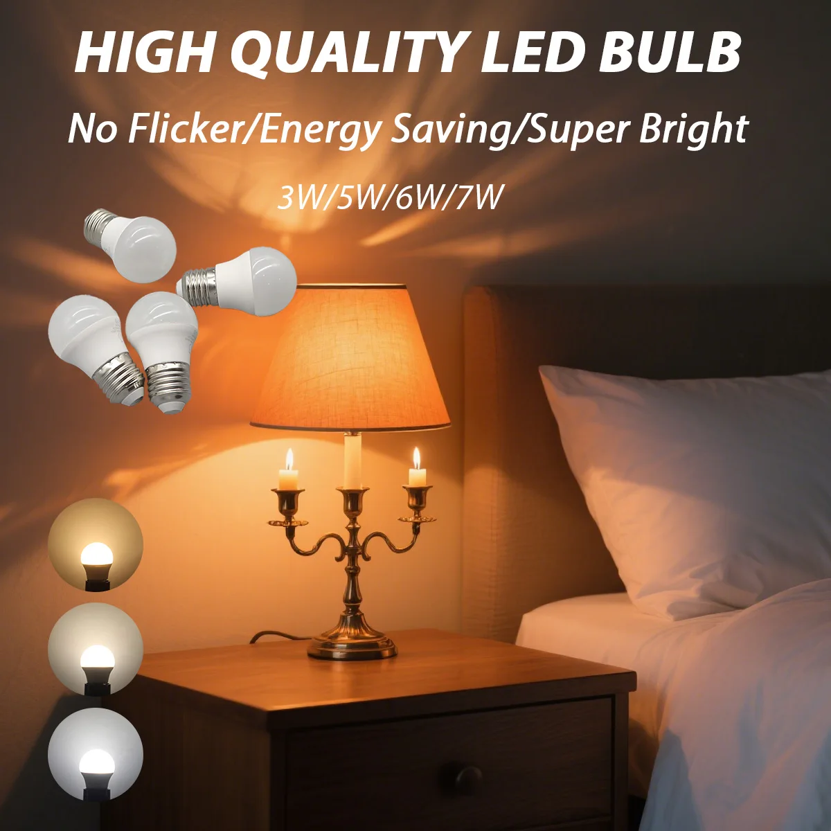 1-10 Uds bombilla LED CRI de altura E27 G45 3W 5W 6W 7W bombilla de AC220V-240V adecuada para lámparas de sala de estar dormitorio cocina luces de Hotel