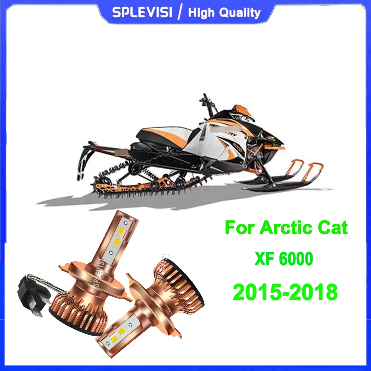 

H4 HS1 led headlight bulbs 12v 6000K Xenon White for optimal road coverage Fits For Arctic Cat XF 6000 2015 2016 2017 2018