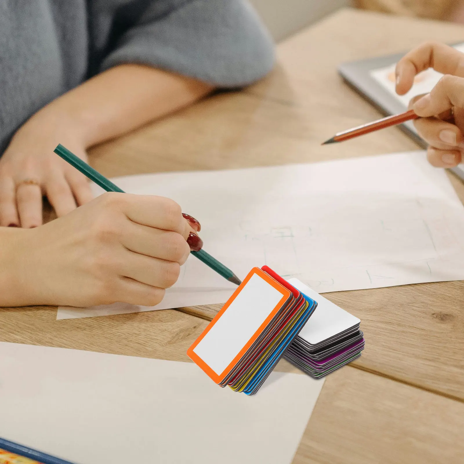 

Colorful Name Tag Labels Magnet Borders for Whiteboard Plain Classroom Supplies Colored Tags Dry Erase Fridge Write Magnets