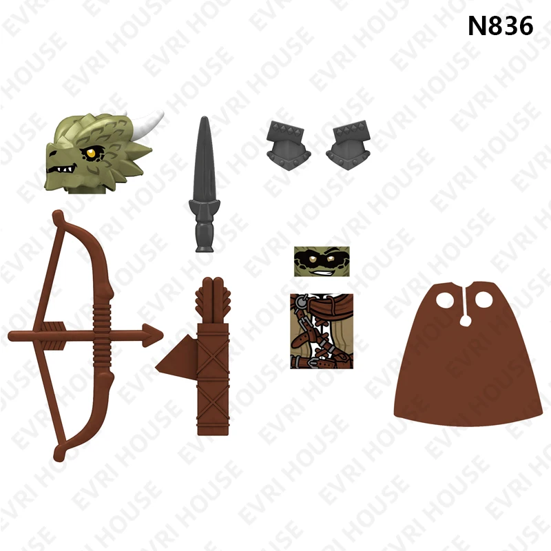 Dragon Knight blocs de construction poupées Mini figurines briques assemblage accessoire jouets pour enfants N833-836