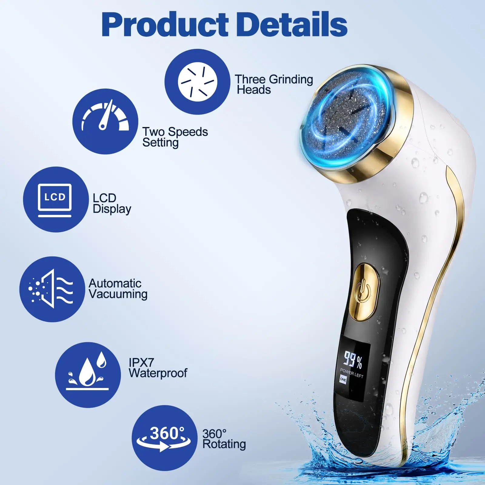 Professional Foot Care Electric USB Charge Foot File Grinder Hard Skin Remover Foot File Callus Remover