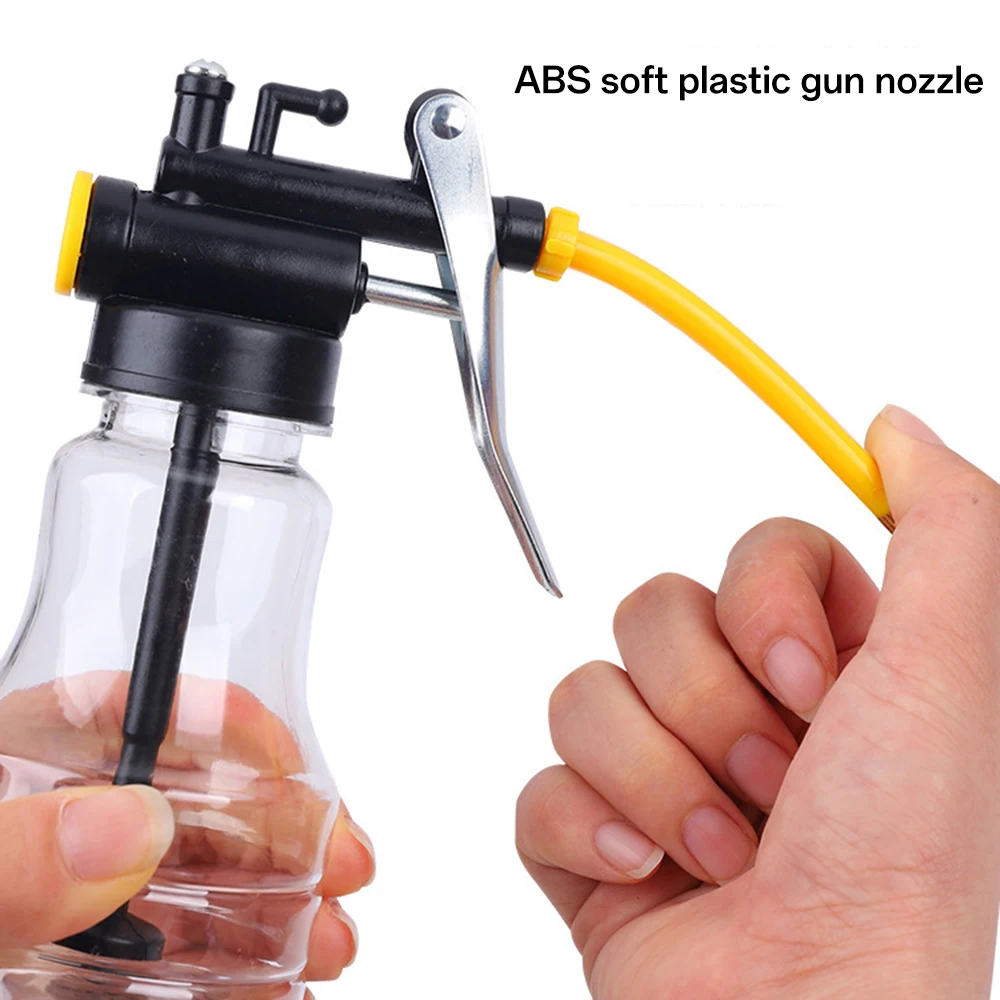 250ml transparent high-pressure Oil Cans Oiler Grease Guns butter hose manual high-pressure pump oiler grease gun