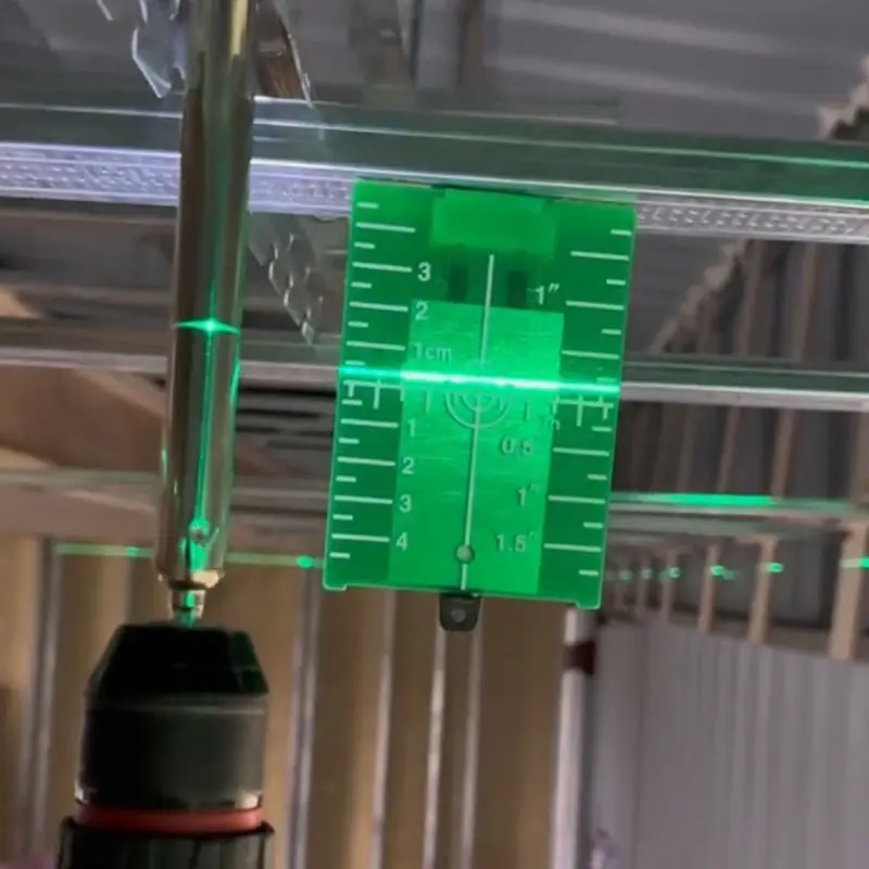 Plastic Lase Target Card Plate 10cmx7cm Inch For Green Red Lase Level For Line Lasers Reflective Magnetic Plate Laser Target