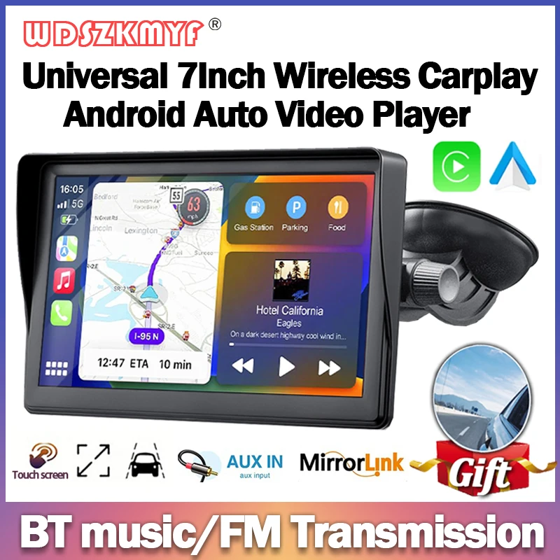 

Universal 7Inch Automotive Multimedia Car Radio Video Player Wireless Carplay Android Auto Touch Screen BT AUX Smart Car Systems