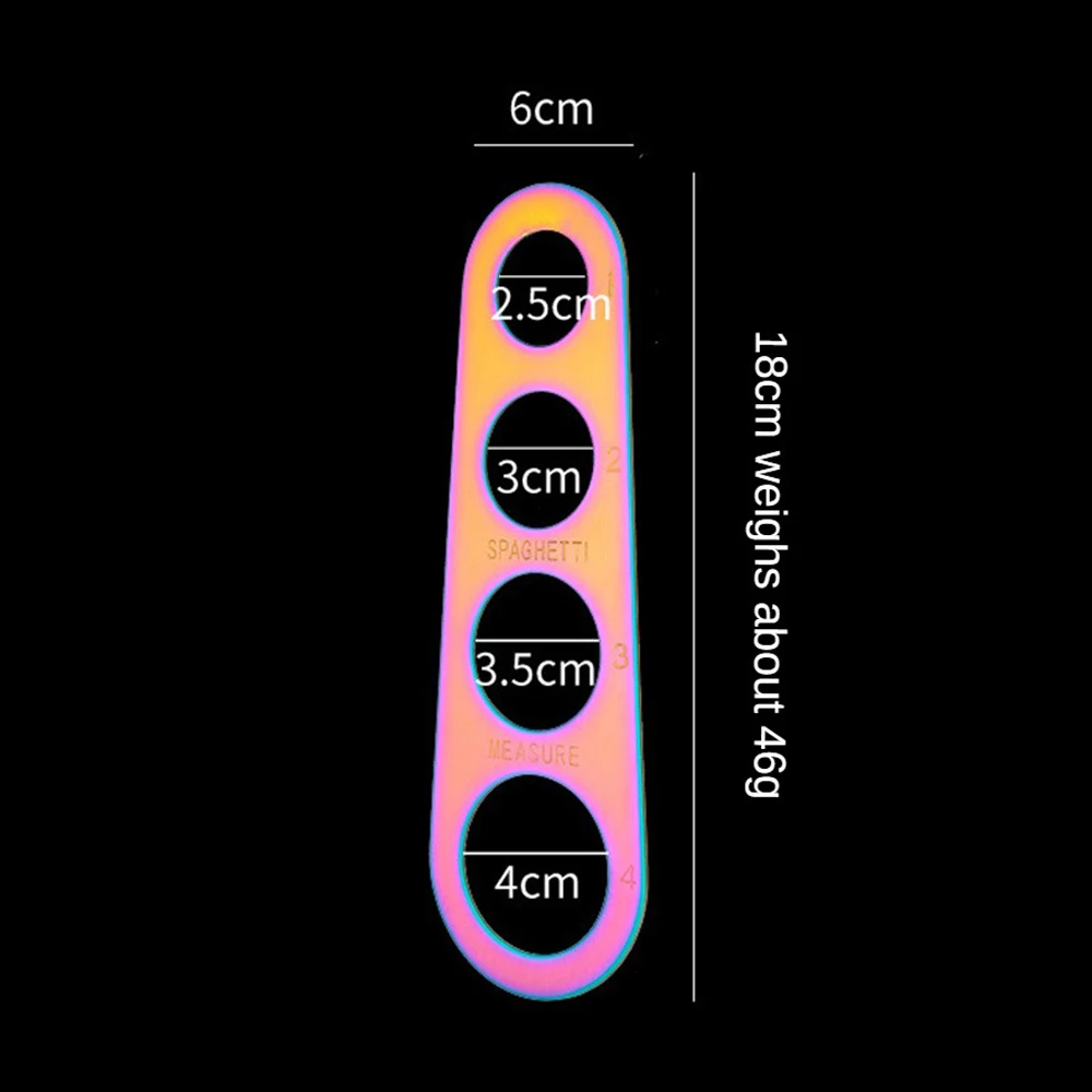 Hand Measuring Device Durable Preservative 430 Stainless Steel 5 Colors Pasta Measuring Tool Measuring Ruler Dont Waste Food