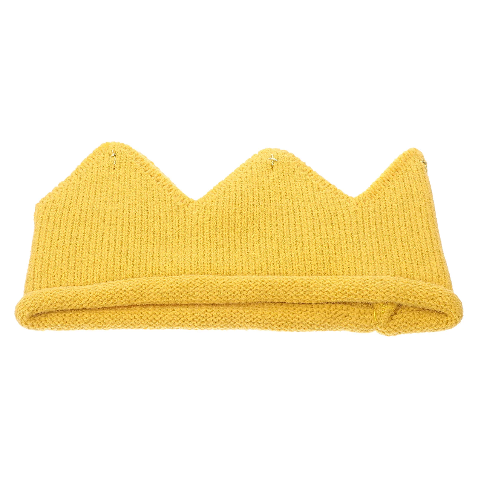 Headbands for Toddlers Boys Baby Clothes Crown Hat Winter Hats Warm Winter Knitted Hat Crown Knit Headband Yellow Knitted Girl