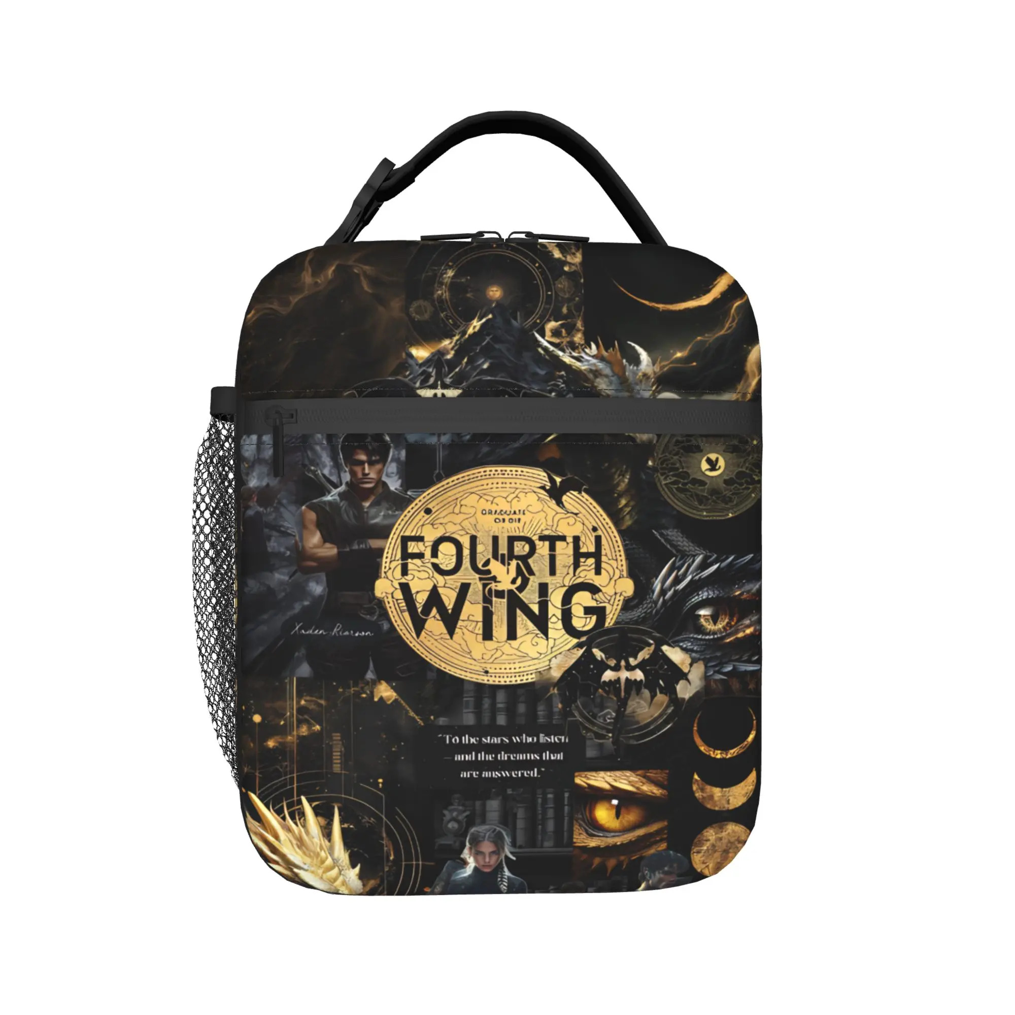 F-Fourth W-Wing Dragon Merch Insulated Lunch Bag For Work  Food Container Reusable Cooler Thermal Lunch Boxes