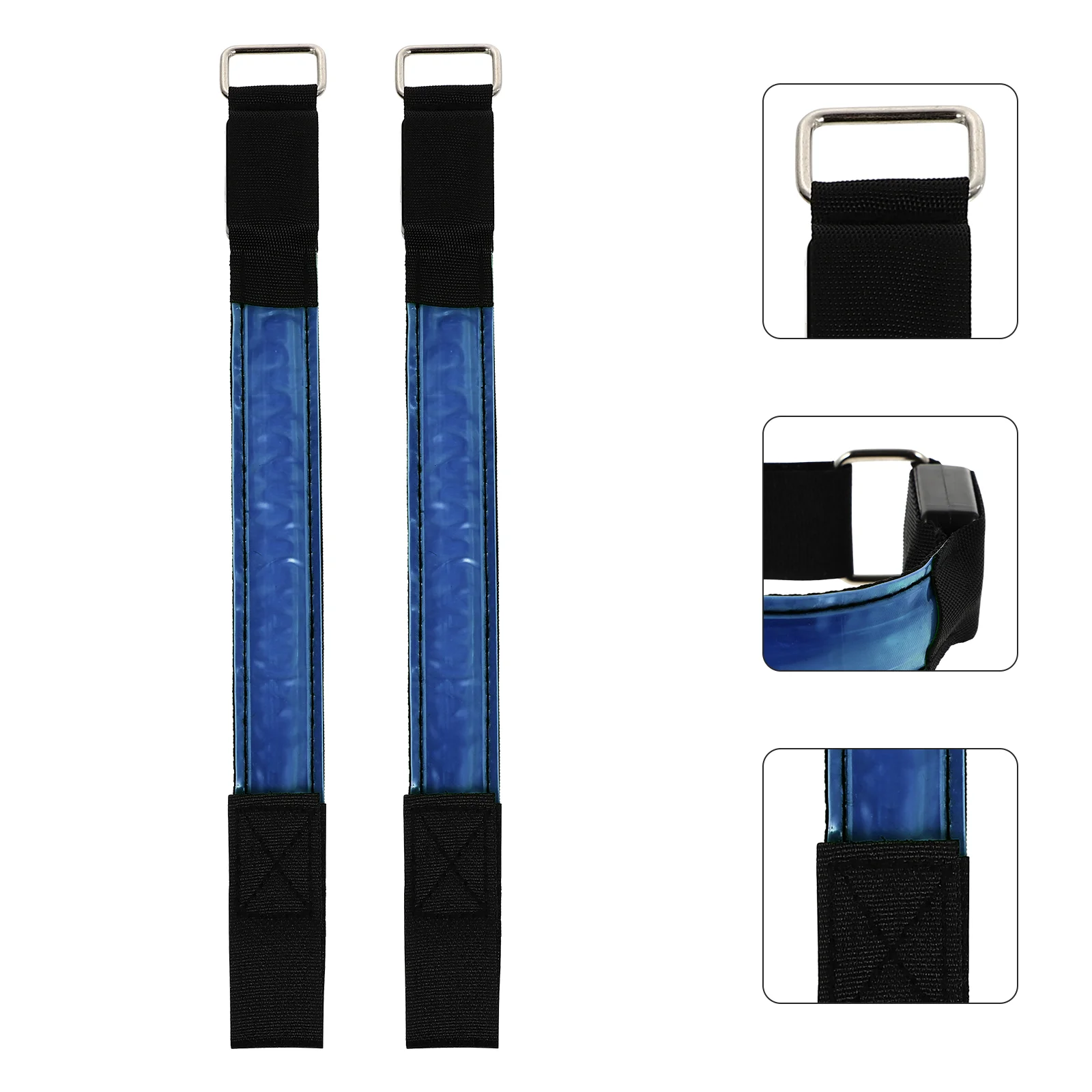 2 Pcs Outdoor Wristband Light Luminous Armband Glowing Armbands Blue Nylon Running