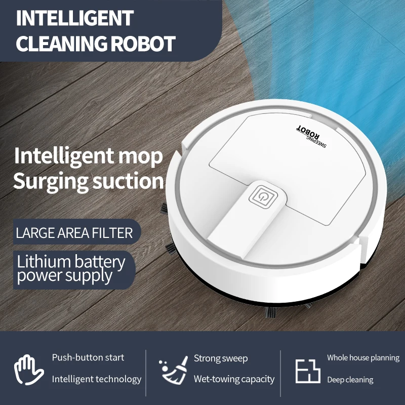 Robot de balayage completamente automatico, aspirador de barrido para fregar el suelo, Mini limpiador para uso doméstico, barredo