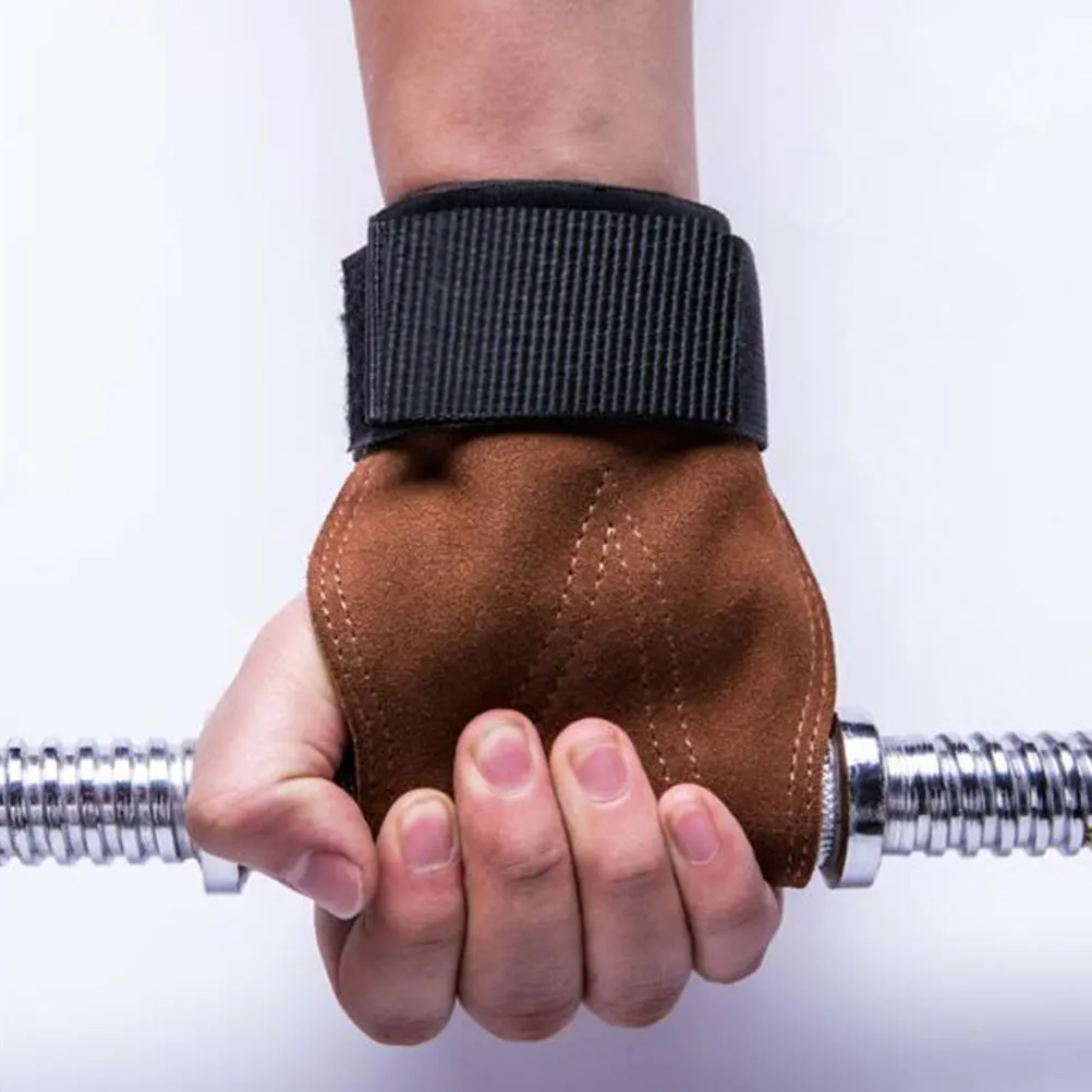 

Palm Guard Strap Grip Gloves Hand Exercise Protector Suede Wrist Fitness
