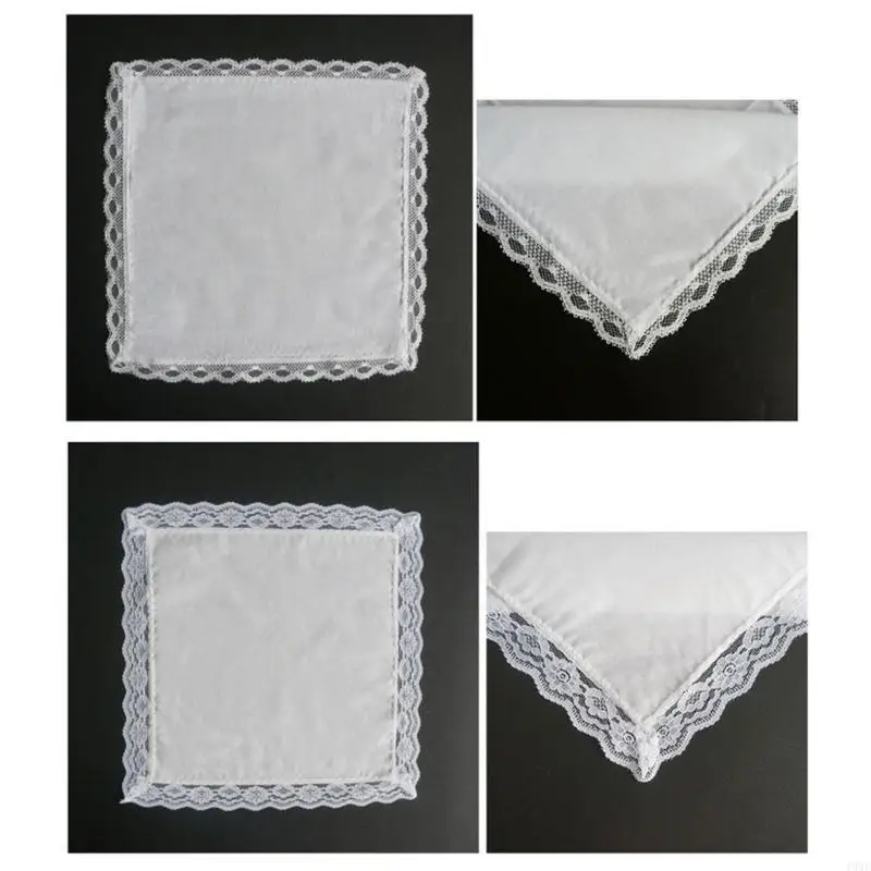 49MF 12LOTS أوروبا منديل الزفاف أنماط زهرة الأزهار منديل #4
