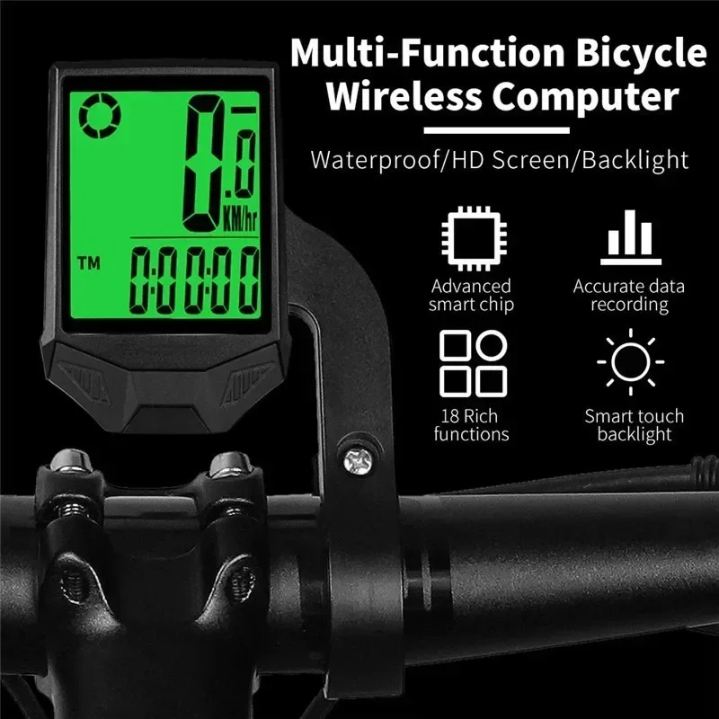 Bicycle Wireless Cyclocomputer 21 Kinds of Functions Temperature Measurable Smart Hibernation Waterproof MTB Bike Accessories