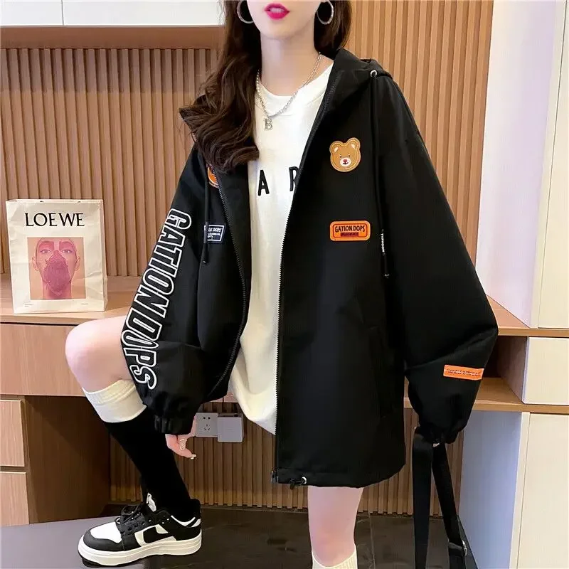 2023 korean autumn  jackets for women  Baseball Short  jacket  Windbreaker jacket y2k winter jacket women Hardshell Outdoor coat