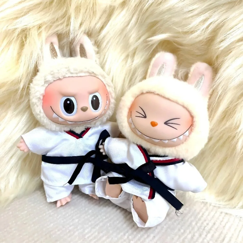 

For 15/17CM Labubu Doll Clothes Taekwondo Team Uniform Dress Up Dolls Accessories Sitting Party Game Christmas Birthday Gift Toy
