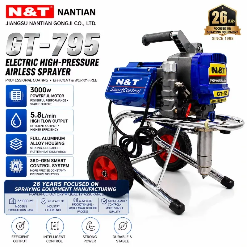 High Pressure Piston Pump Airless Paint Sprayer Electric Paint Spray Machine