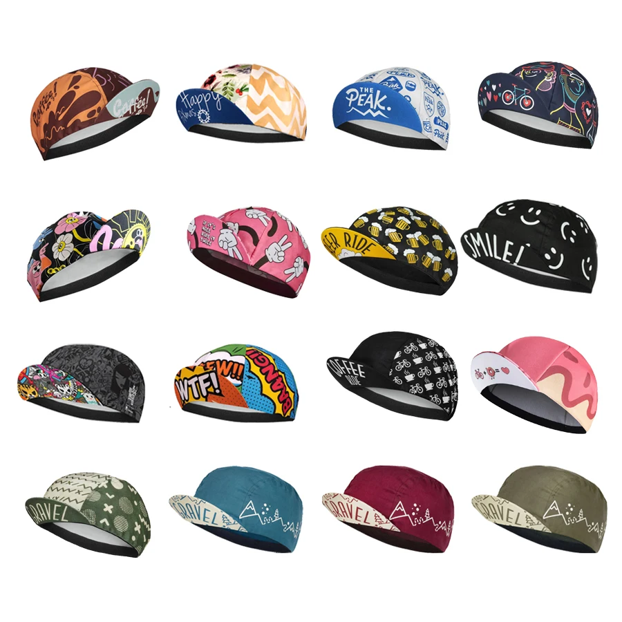 القهوة قبعة الدراجات مضحك ابتسامة ركوب قبعة الطريق دراجة قبعات الصيف البيرة دراجة أغطية الرأس الحصى Gorra Ciclismo