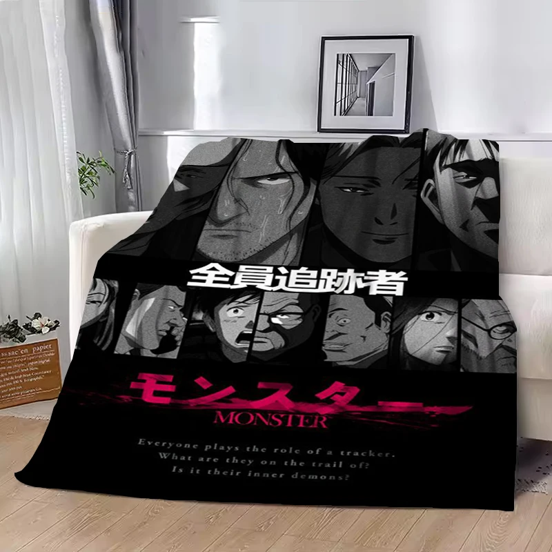 N-Naoki Urasawa S الوحش أنيمي بطانية أنيمي عمل الفانيلا الجدة الدافئة رمي بطانية ل أريكة تتحول لسرير كل موسم السفر