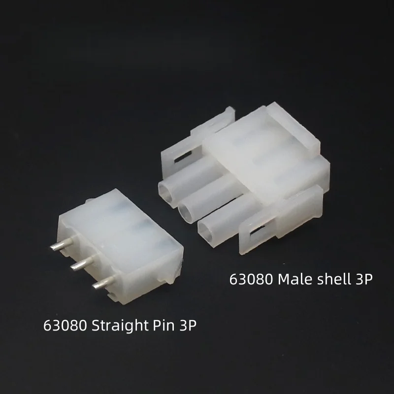 3PCS Lift plug connector 63080 connector 6.35mm pitch straight pin socket 2P/3P/4P/5P/6P/9P-15P