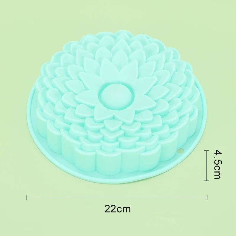 3D Flower Baking Tray Silicone Cake Molds Form Mousse Pizza Pan Large Bakery Dish Bakeware Tools DIY Toast Bread Moulds Ice Tray