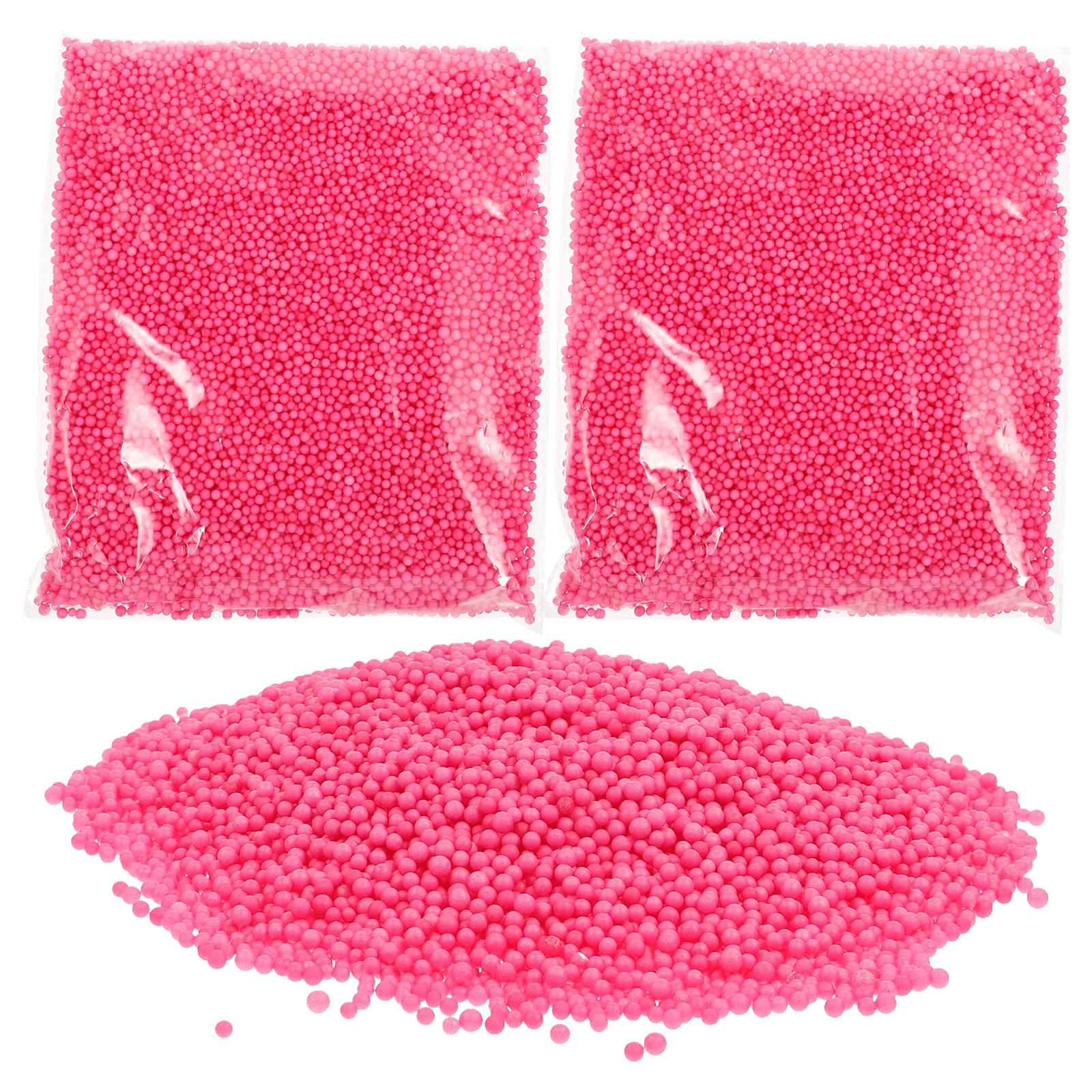 

3 Packs of Mini Balls Beads for DIY for and Crafts (Pink) crafts beads