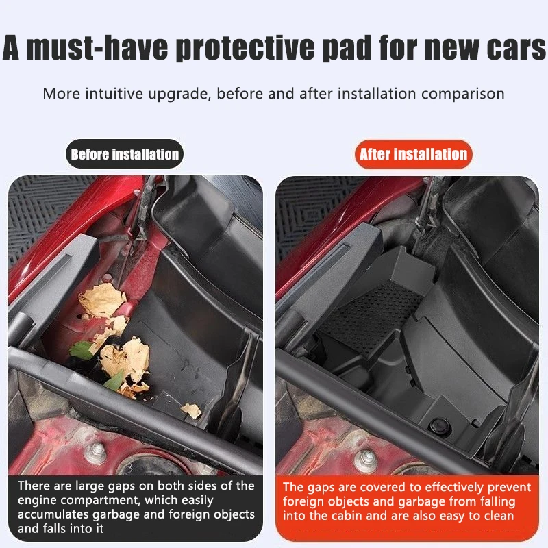 For Toyota RAV4 XA50 LHD 2020~2024 2025 Car Front Hood Cover Engine Compartment Filter Sink Net Protector Decoration Accessories