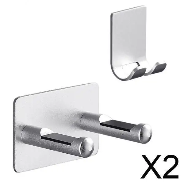 

2xСовременная настенная стойка для фена, подставка-держатель, простой в установке, серебристый