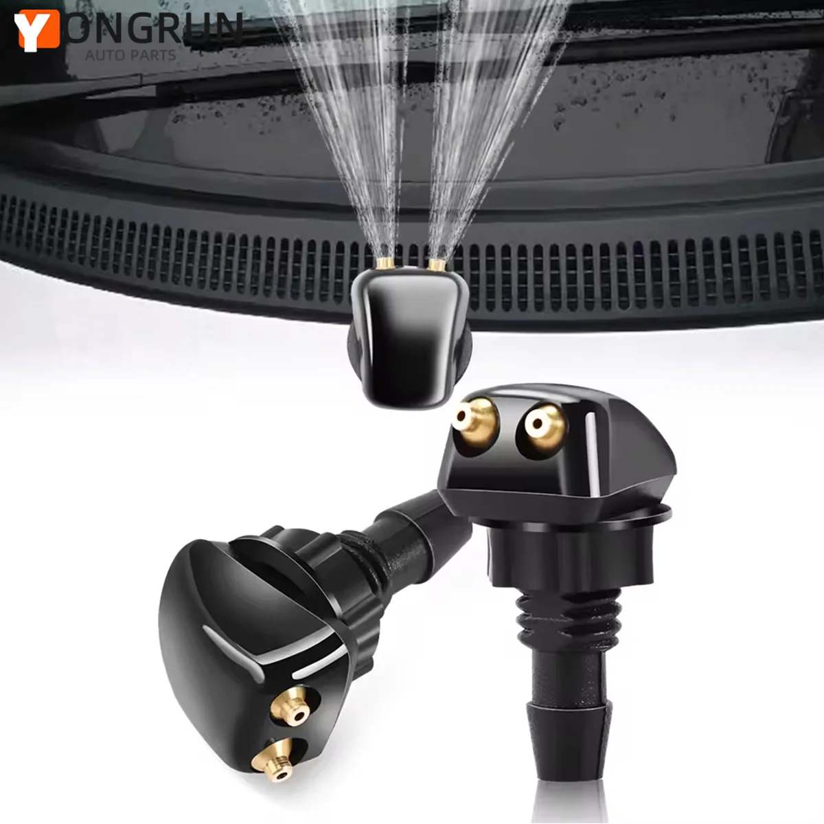 2pcs Is Suitable For Most Car Models Including Windshield Washer Nozzles Dual Hole Windshield Nozzles And Water Spray Nozzles