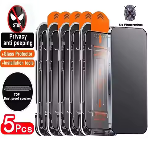 5PCS Dust Free Installation Privacy Tempered Glass for Samsung A56 5G A55 A54 A53 A36 A35 A33 A26 A16 A15 S25 Ultra S24 S23 S22