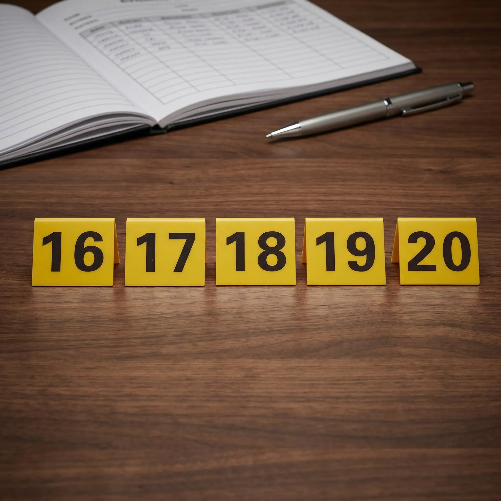 25Pcs Evidence Number Marker Tents Double Sided Tags for Crime Scene Investigation Detective Game Restaurant Table Halloween