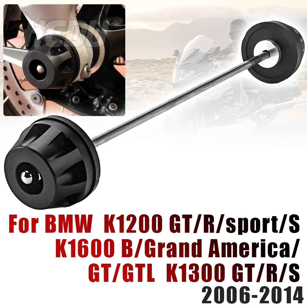 For BMW K1600 GTL K1600 Grand America K1200 GT K1300 GT K1200 Sport Motorcycle Front Wheel Fork Slider Axle Crash Protector Cap
