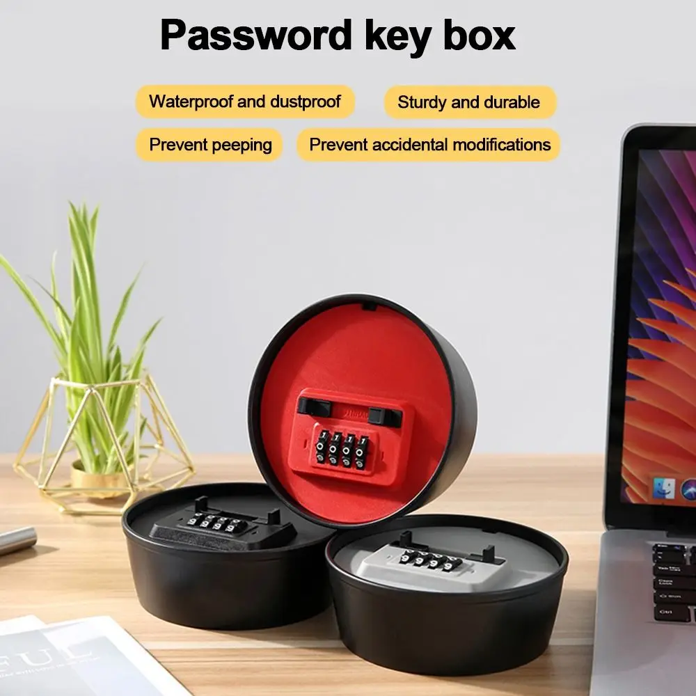 Kreative Runde Form Passwort Box Versteckte Rückstellbare Code Schlüssel Lagerung Fall Wand Halterung Sicherheit Code Lock Home Security