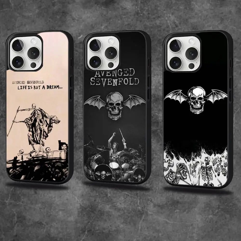 

A-AvengedS Sevenfold A7X Phone Case For iPhone 17,16,15,14,13,12,11,Pro,Max,Plus,Mini,SE4,E Magnetic Magsafe Wireless Charging
