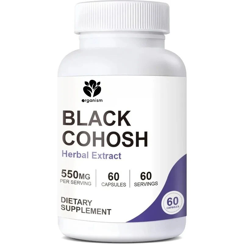 

Добавка черного коашоса, 550 мг на обслуживание экстракта корня черного коашоса, женская травяная поддержка, веганские капсулы